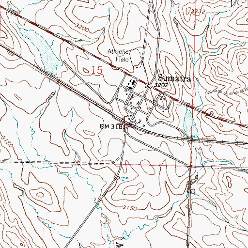 Topographic Map of Sumatra (historical), MT