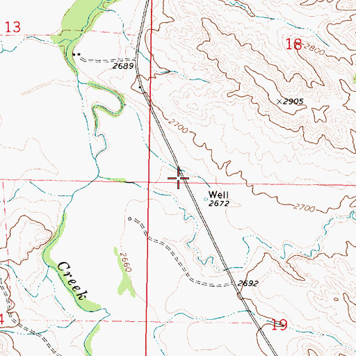 Topographic Map of Sabra (historical), MT