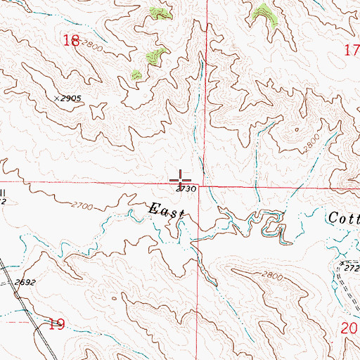 Topographic Map of Sabra Post Office (historical), MT
