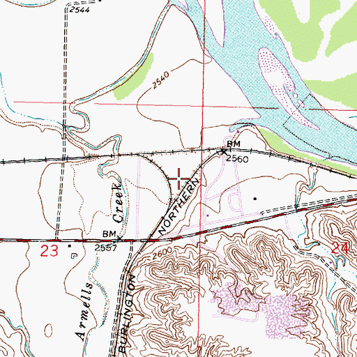 Topographic Map of Nichols Wye, MT