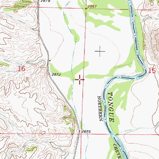 Topographic Map of McDowell Post Office (historical), MT