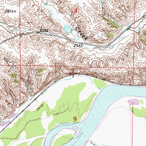 Topographic Map of Lock Bluff (historical), MT