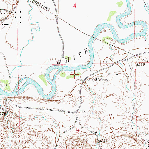 Topographic Map of Wood Road Draw, CO