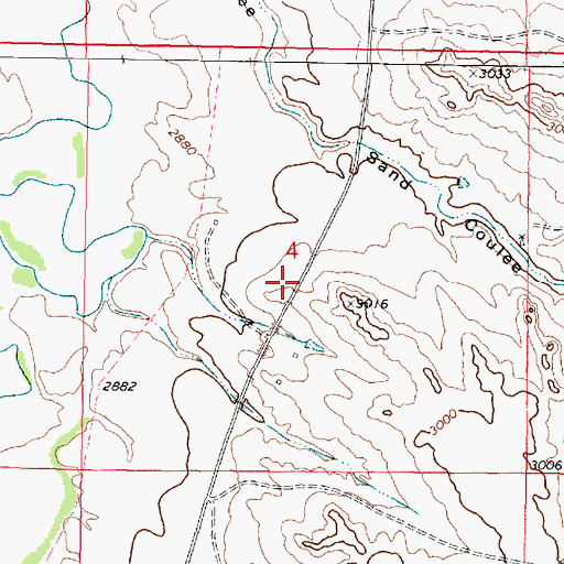 Topographic Map of Lee Post Office (historical), MT