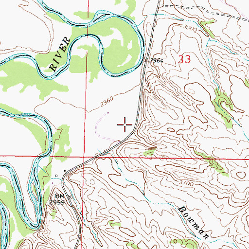 Topographic Map of Howes (historical), MT
