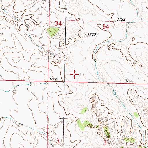 Topographic Map of Hopsonville (historical), MT