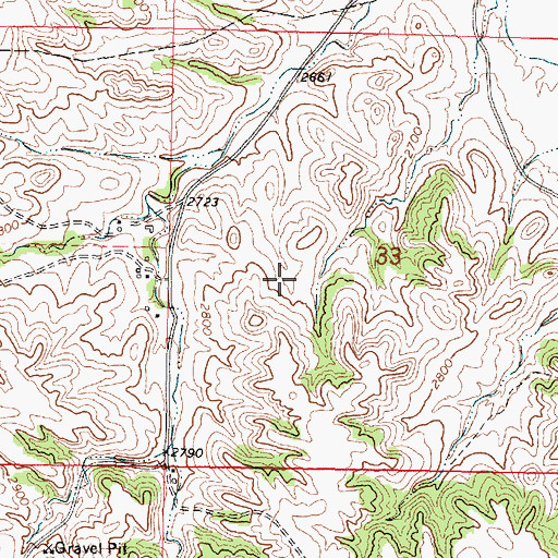 Topographic Map of Rosebud County, MT