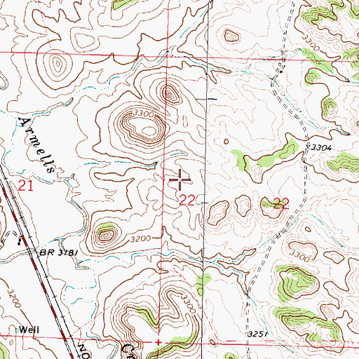 Topographic Map of Antelope Park, MT