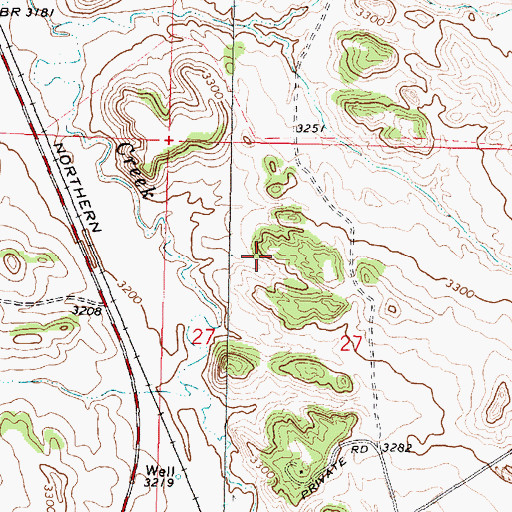 Topographic Map of Piedmont Park, MT