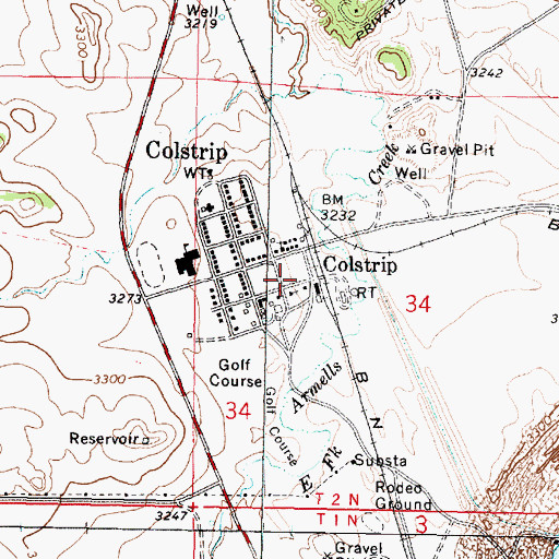 Topographic Map of Obert Rye Park, MT