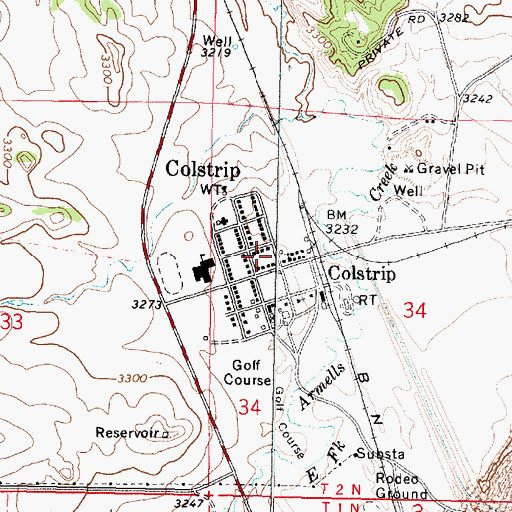 Topographic Map of Saint Margaret Mary Catholic Church, MT