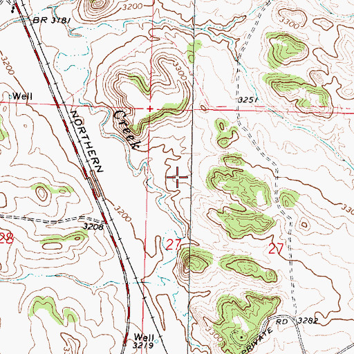 Topographic Map of Grace Baptist Church, MT