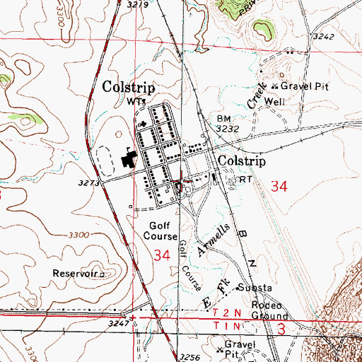 Topographic Map of United Community Church, MT