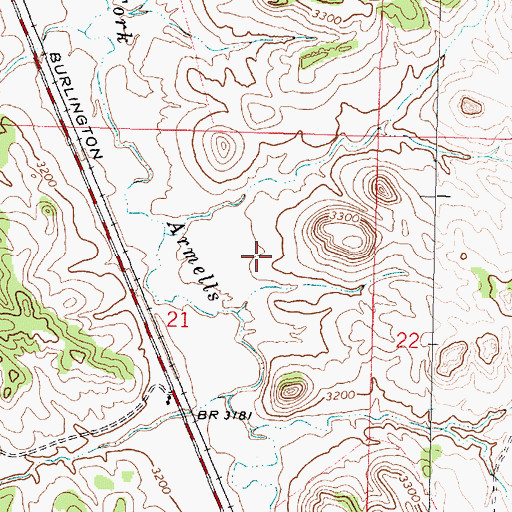 Topographic Map of Colstrip High School, MT