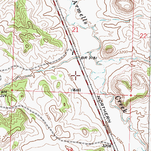 Topographic Map of Colstrip Light Industrial Park, MT