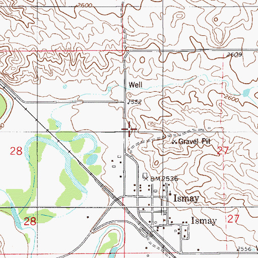 Topographic Map of O'Fallon Station (historical), MT