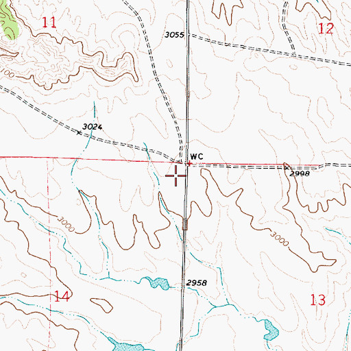Topographic Map of Moon Creek Post Office (historical), MT