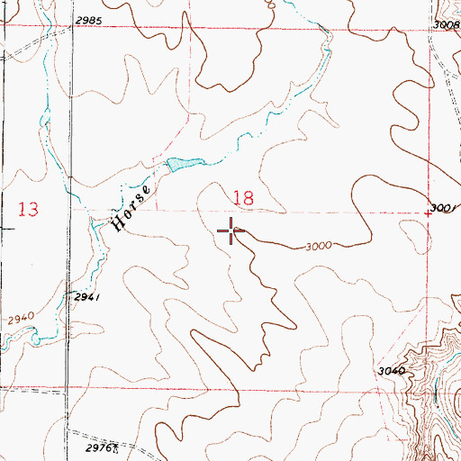 Topographic Map of Meredith Post Office (historical), MT