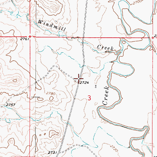 Topographic Map of Maxwell Post Office (historical), MT