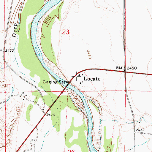 Topographic Map of Locate Post Office (historical), MT