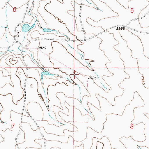 Topographic Map of Hilcrest (historical), MT