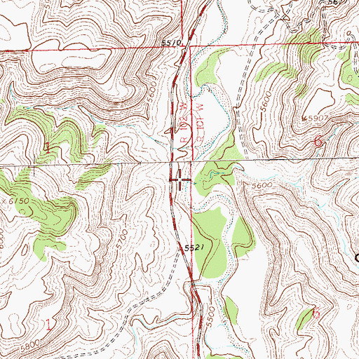 Topographic Map of Coal Draw, CO
