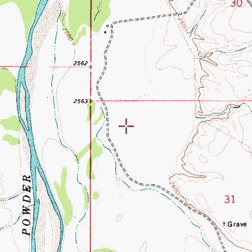 Topographic Map of Discord Post Office (historical), MT