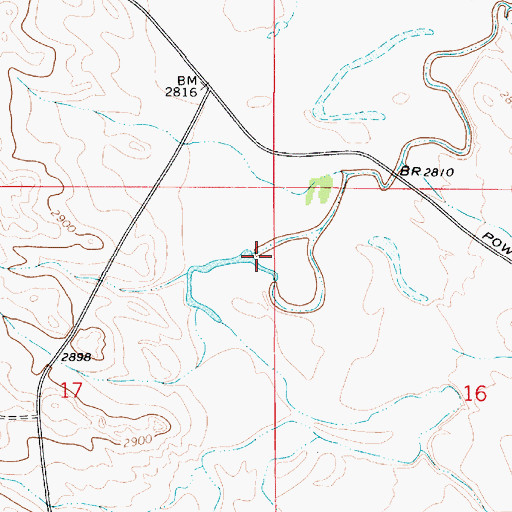 Topographic Map of Dama Post Office (historical), MT