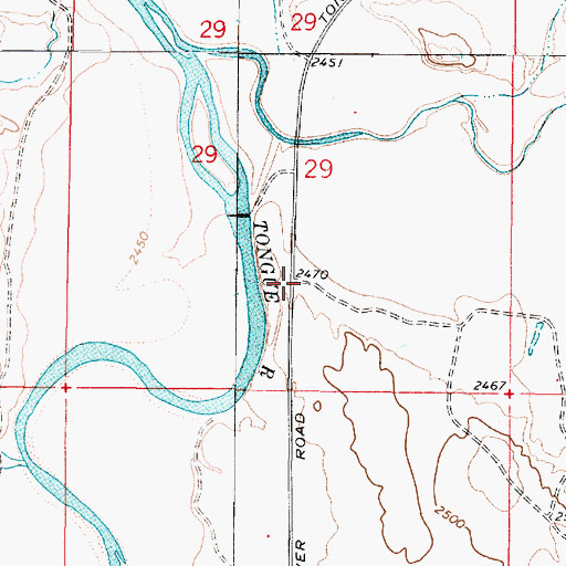 Topographic Map of Cutler (historical), MT
