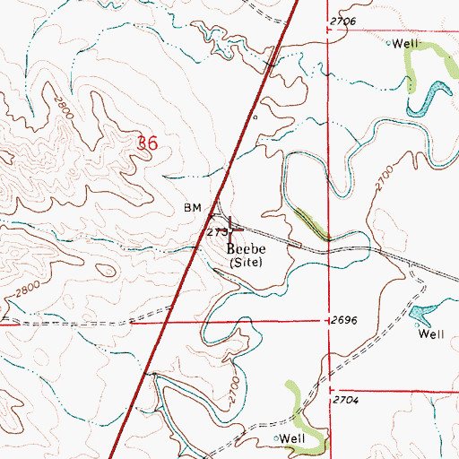 Topographic Map of Clarence (historical), MT