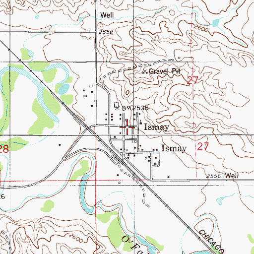 Topographic Map of Burt School (historical), MT