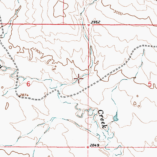 Topographic Map of Finley Creek School (historical), MT
