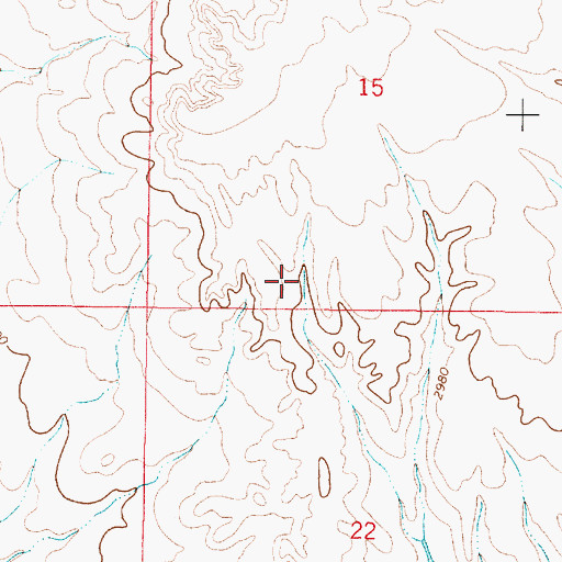 Topographic Map of Horse Creek School (historical), MT
