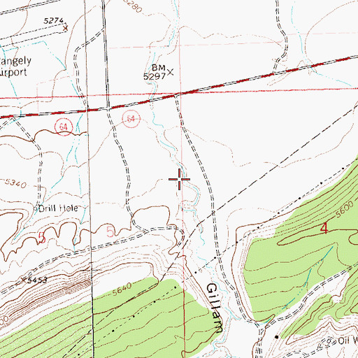 Topographic Map of Gillam Draw, CO
