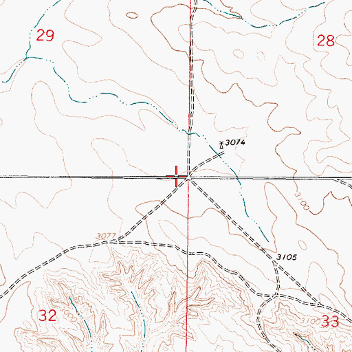 Topographic Map of Meredith School (historical), MT