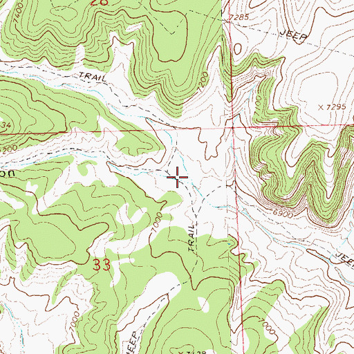 Topographic Map of Mare Canyon, CO