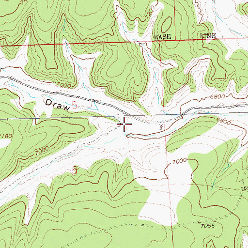 Topographic Map of Buckhorn Draw, CO