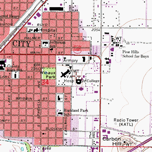 Topographic Map of Big Sky Dorm, MT
