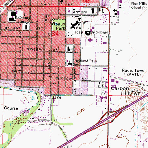 Topographic Map of Cope Trailer Park, MT