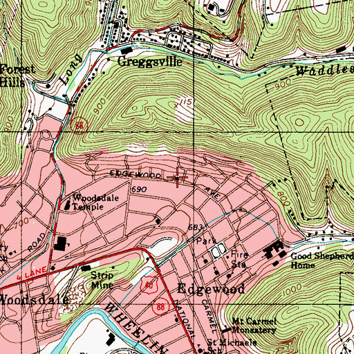 Topographic Map of Christian and Missionary Alliance Church, WV