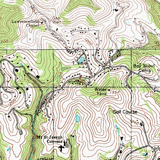 Topographic Map of Dawn Ree Acres, WV