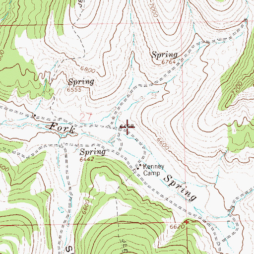 Topographic Map of Kenney Camp, CO