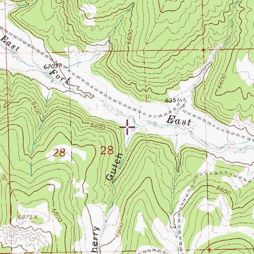 Topographic Map of Chokecherry Gulch, CO
