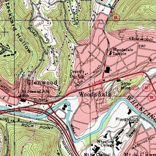 Topographic Map of Frank Hoffman Garden (historical), WV