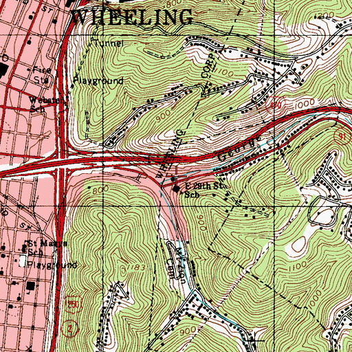 Topographic Map of Hope United Methodist Church, WV
