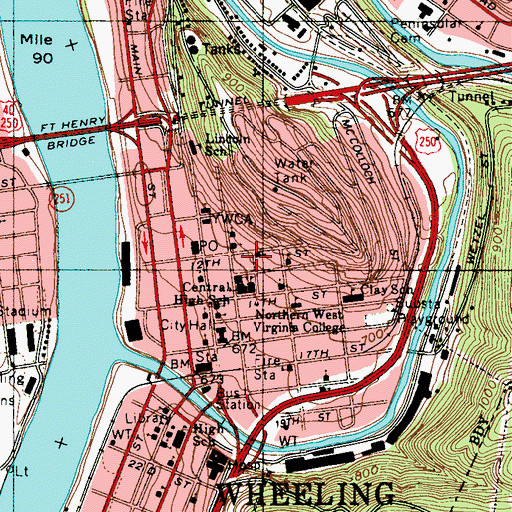 Topographic Map of Jubilee Christian Fellowship, WV