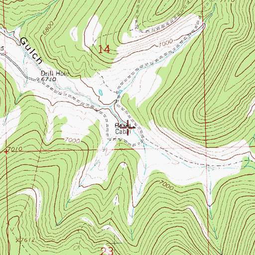 Topographic Map of Beard Cabin, CO