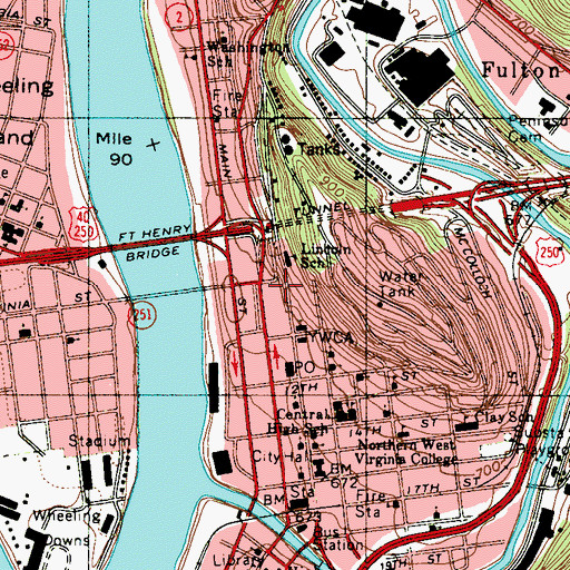 Topographic Map of Macedonia Baptist Church, WV