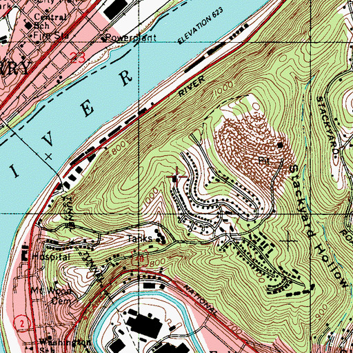 Topographic Map of North Park Primary School (historical), WV