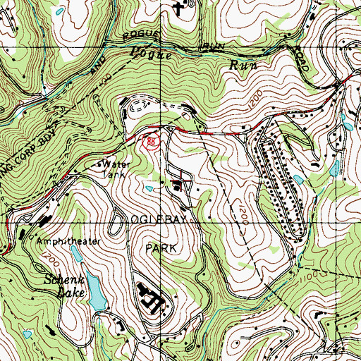 Topographic Map of Oglebay Mansion Museum, WV